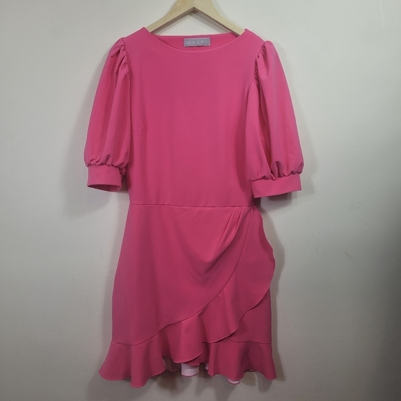 MAARE Pink Ruffle Dress Size Medium - Picture 1 of 12